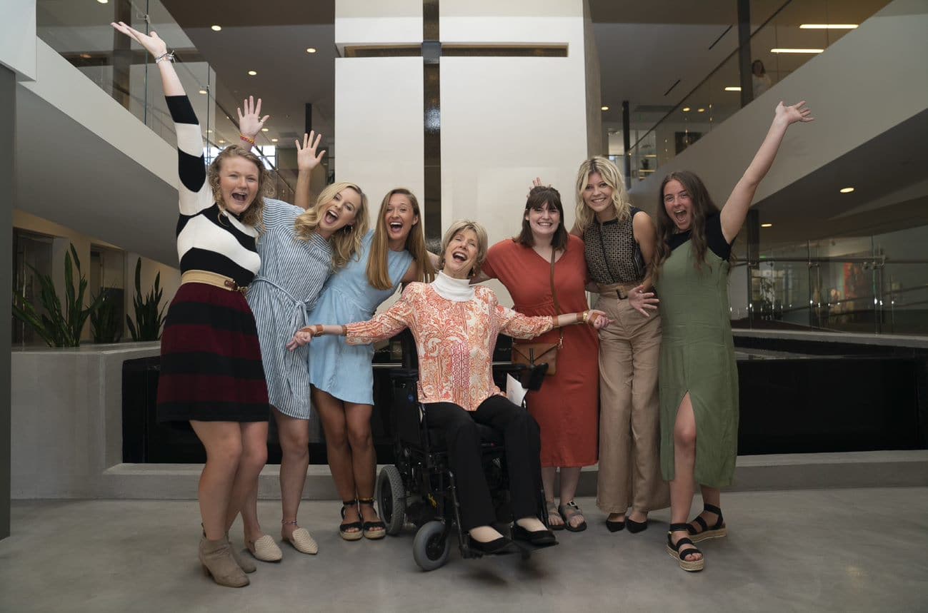 Joni And Academy Interns Hands Up
